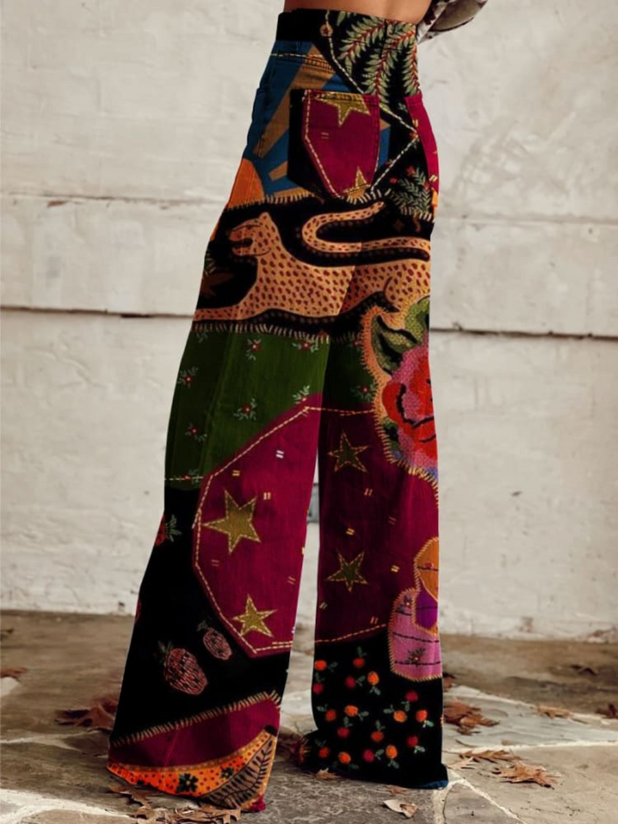 GABRIELLE - Artistic Wide-Leg Pants