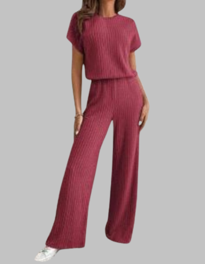 MARIE - Casual Short Sleeve and Pants Set