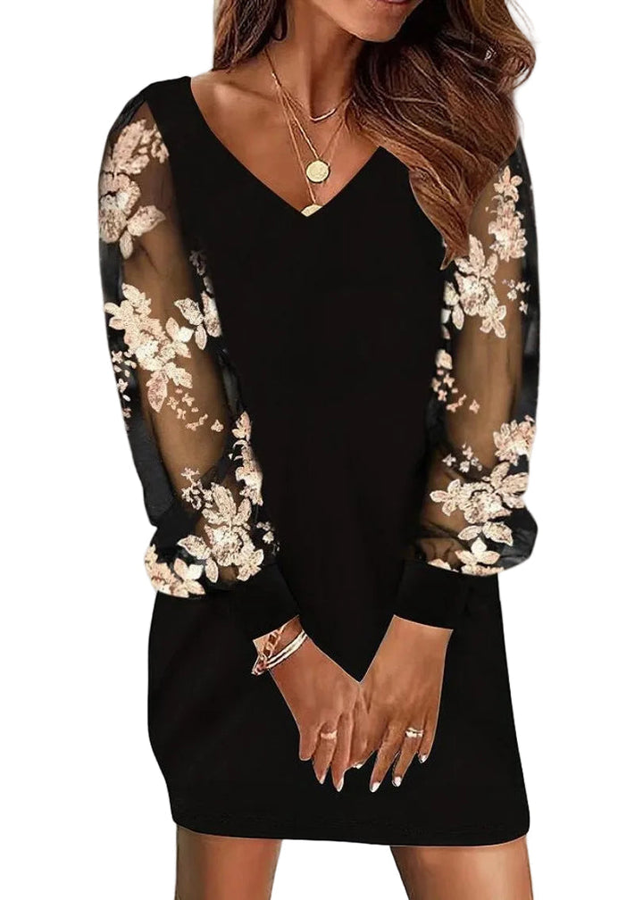 KATIA - Lace Sleeved Dress
