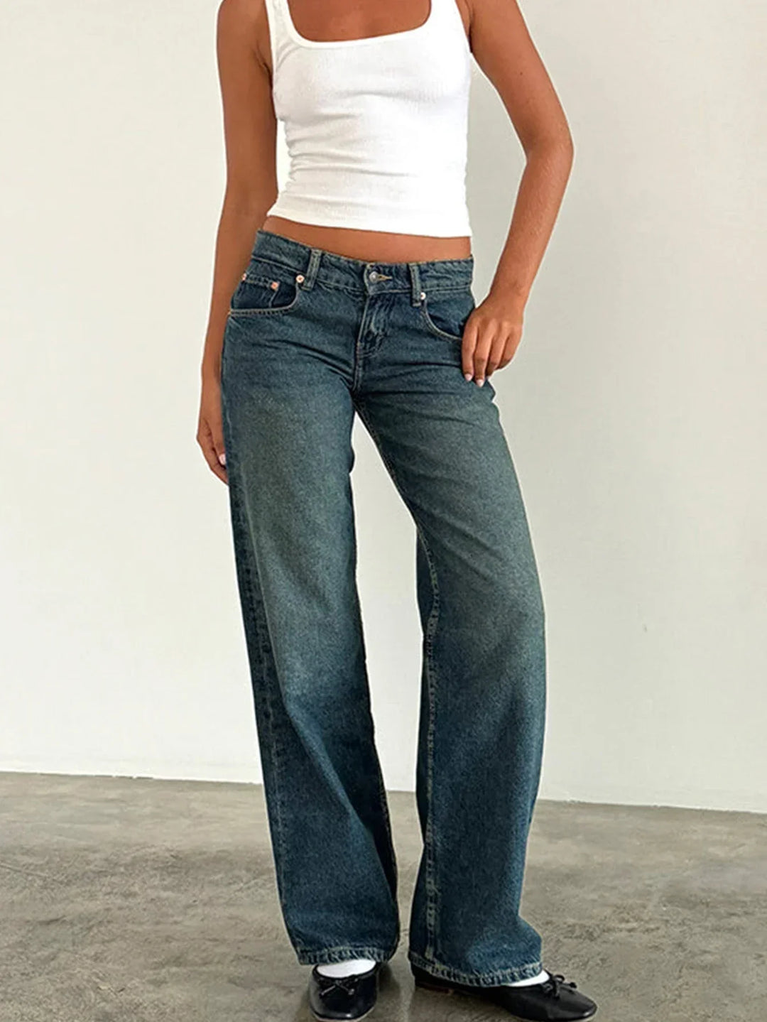SYLVAINE – Vintage Casual Baggy Jeans