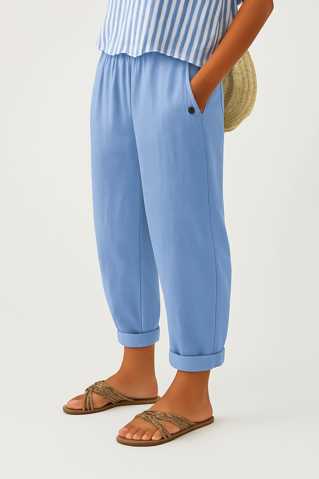 ROMINA Timeless Linen-Cotton Trousers
