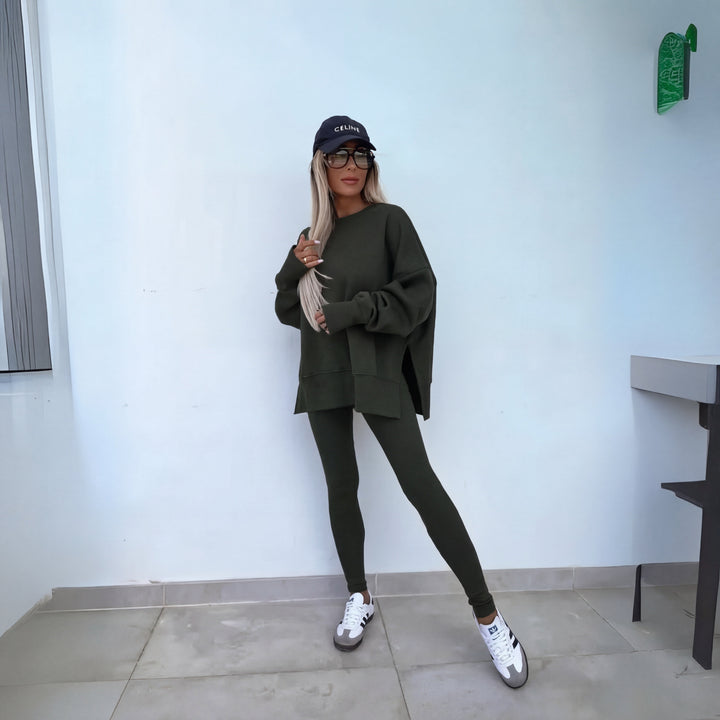 CATCHY - Long Sleeve Sweatshirt and Pants Set