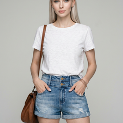 JOLYNE - Casual Button-Up Denim Shorts