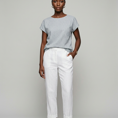 White AURELIA casual trousers