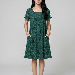 ALLISON boho chic summer dress in green