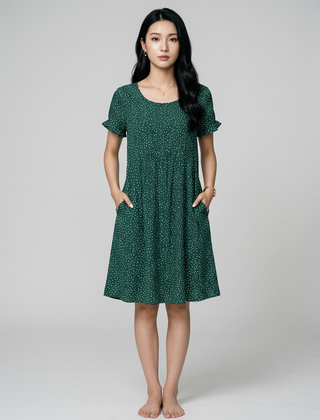 ALLISON boho chic summer dress in green