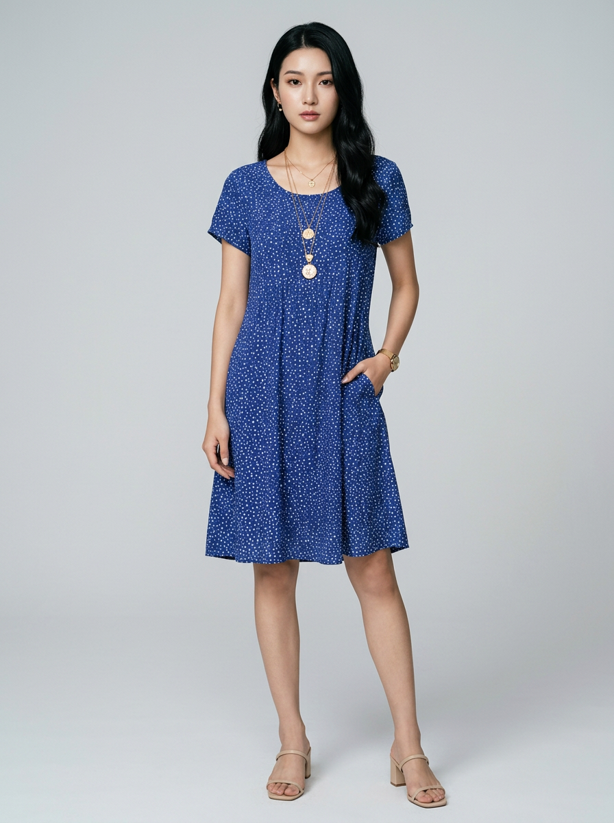 ALLISON boho chic summer dress in blue