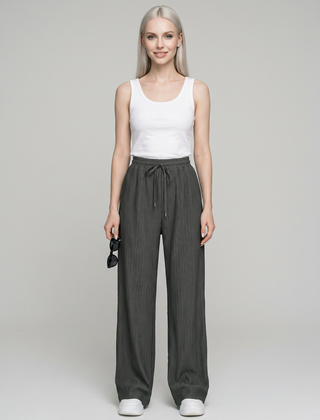 Gray ZABBY wide-leg pants