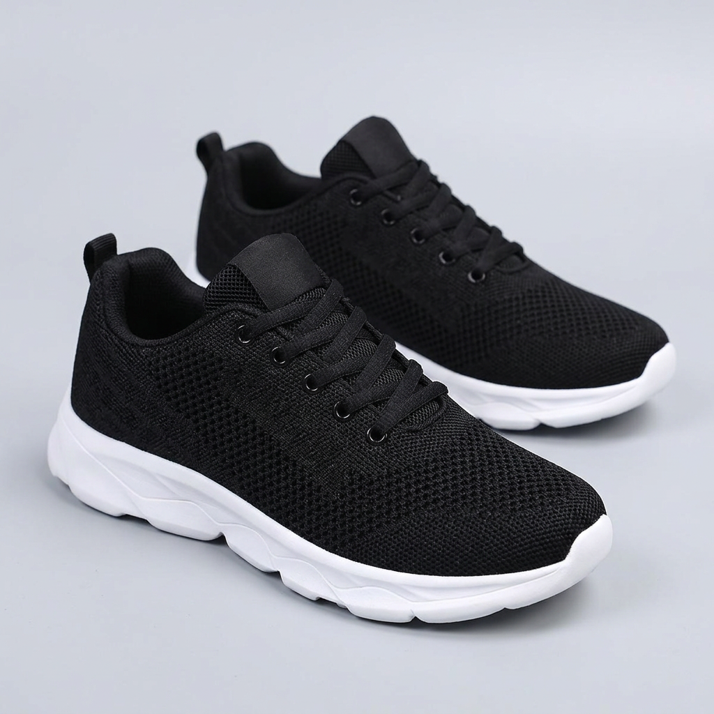 VELORIA All-Day Comfort Sneakers in Black and White