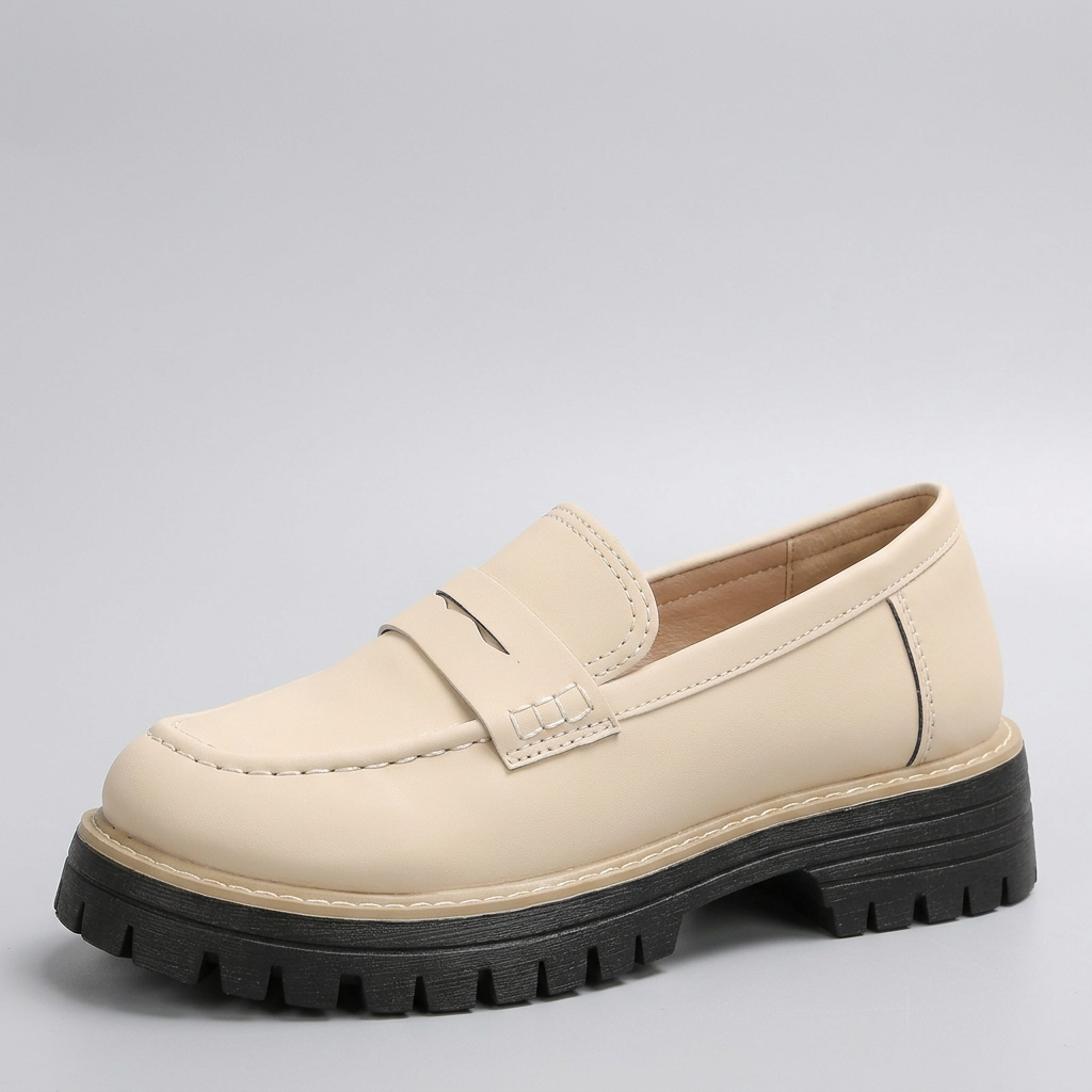 LIYA Classic Slip-On Breathable Loafers in White