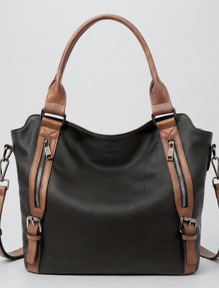 MARCELLA Everyday Bag in Black with Brown