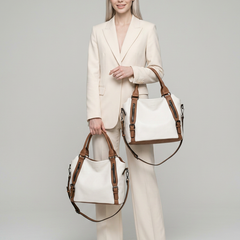 MARCELLA | The bag you reach for every day - Beige - with model
