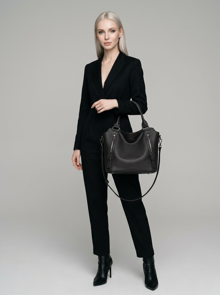 MARCELLA | The bag you reach for every day - Black - with model