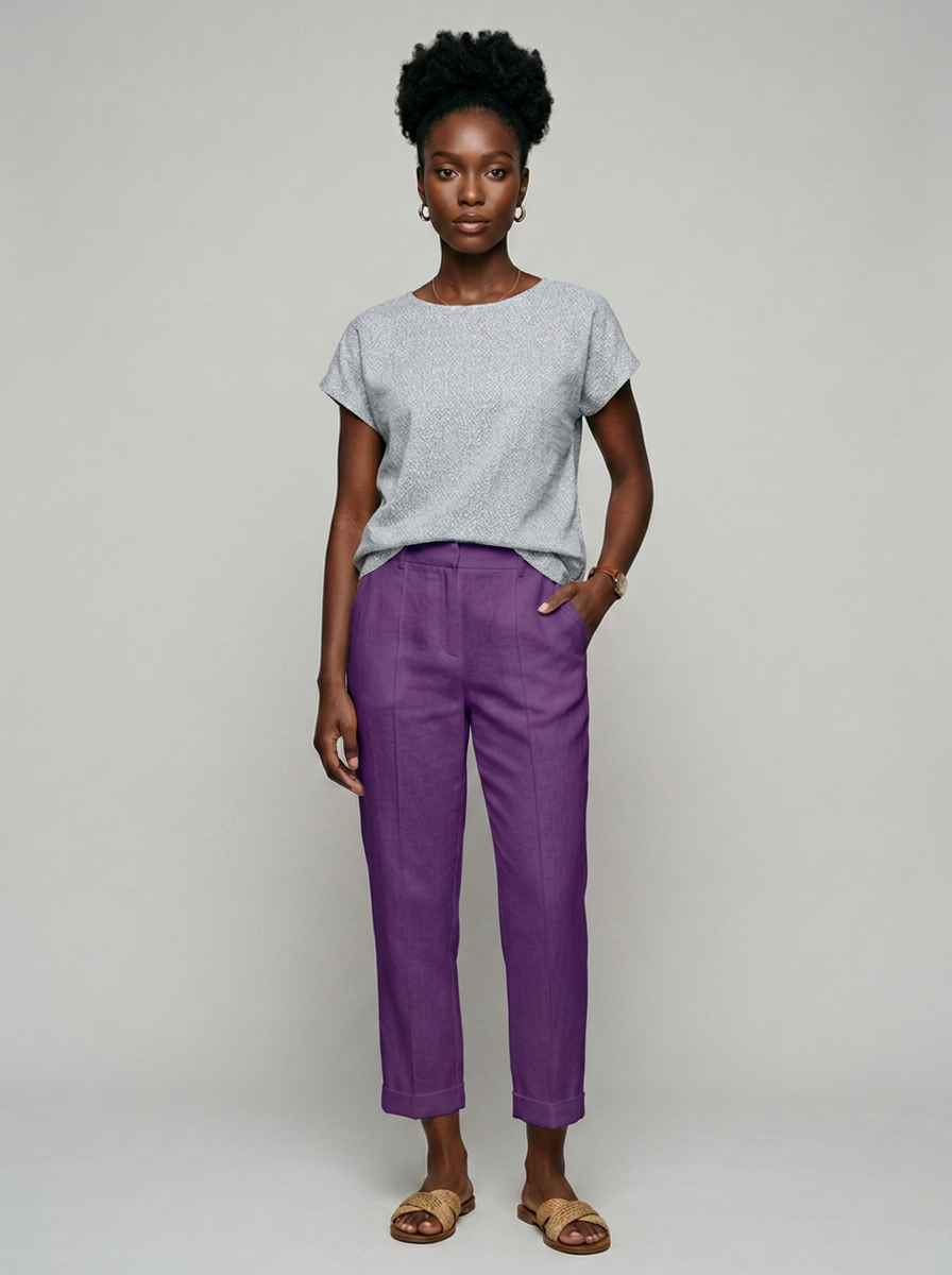 Purple AURELIA casual trousers