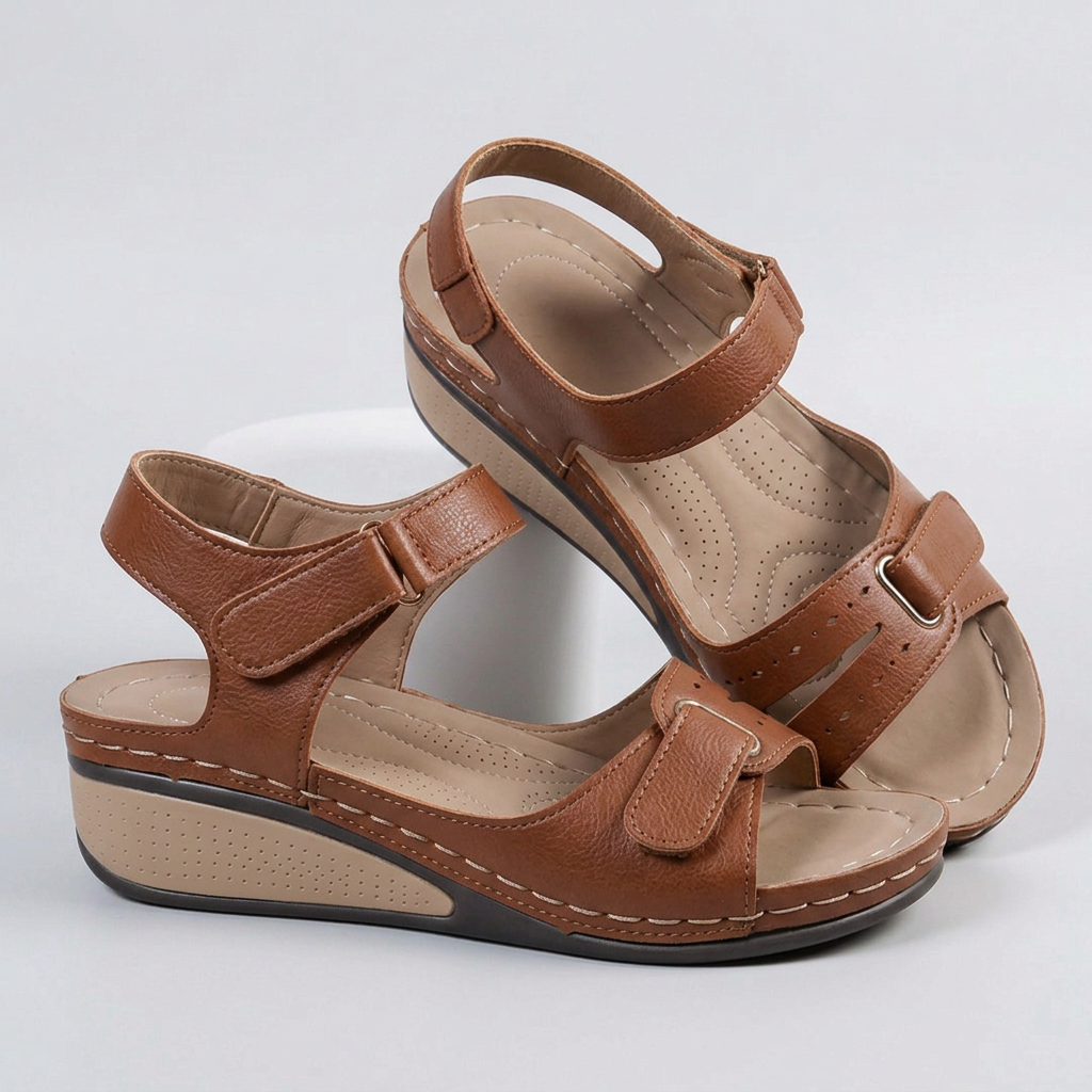 ELORIE Orthopaedic Comfort Sandals in Brown
