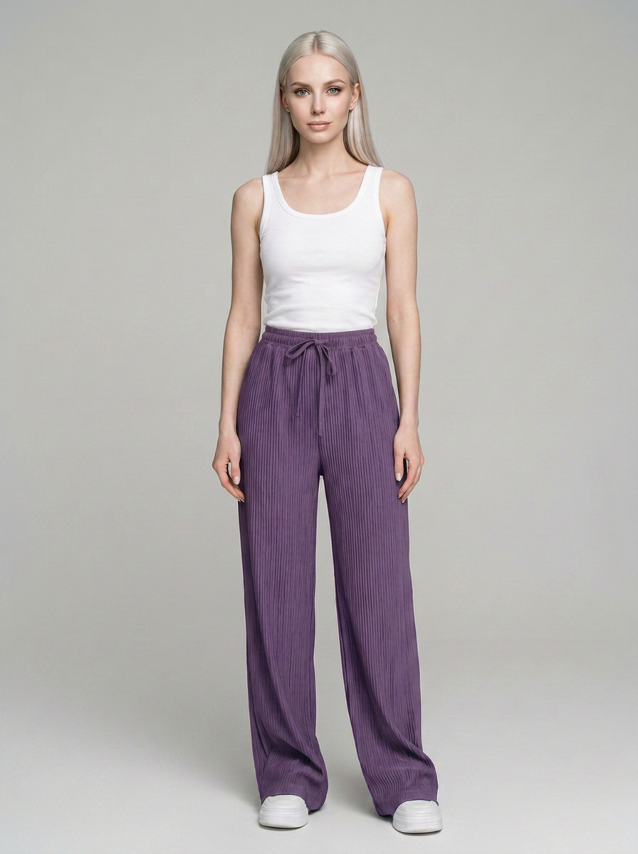 Purple ZABBY wide-leg pants