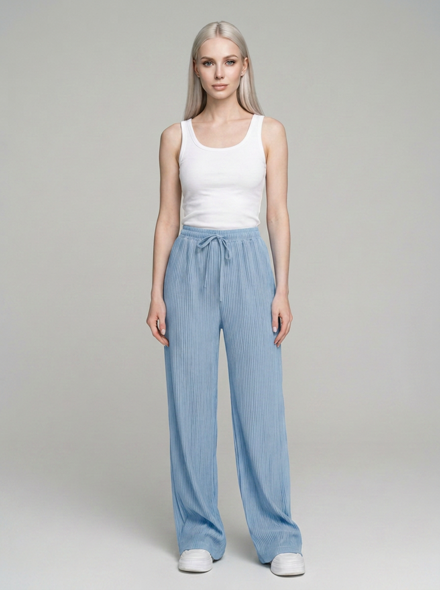 Light Blue ZABBY wide-leg pants