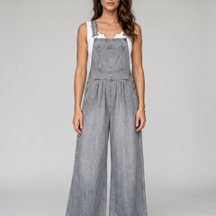 URA vintage wide leg jumpsuit in gray