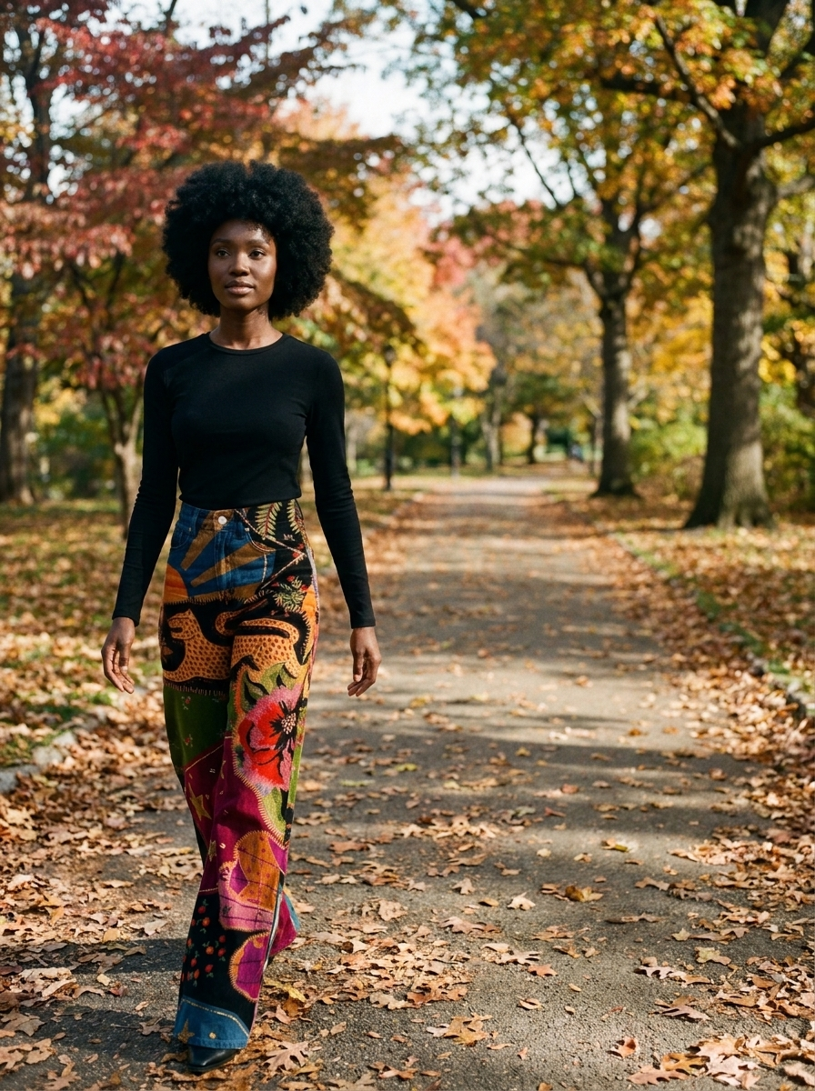 GABRIELLE - Artistic Wide-Leg Pants