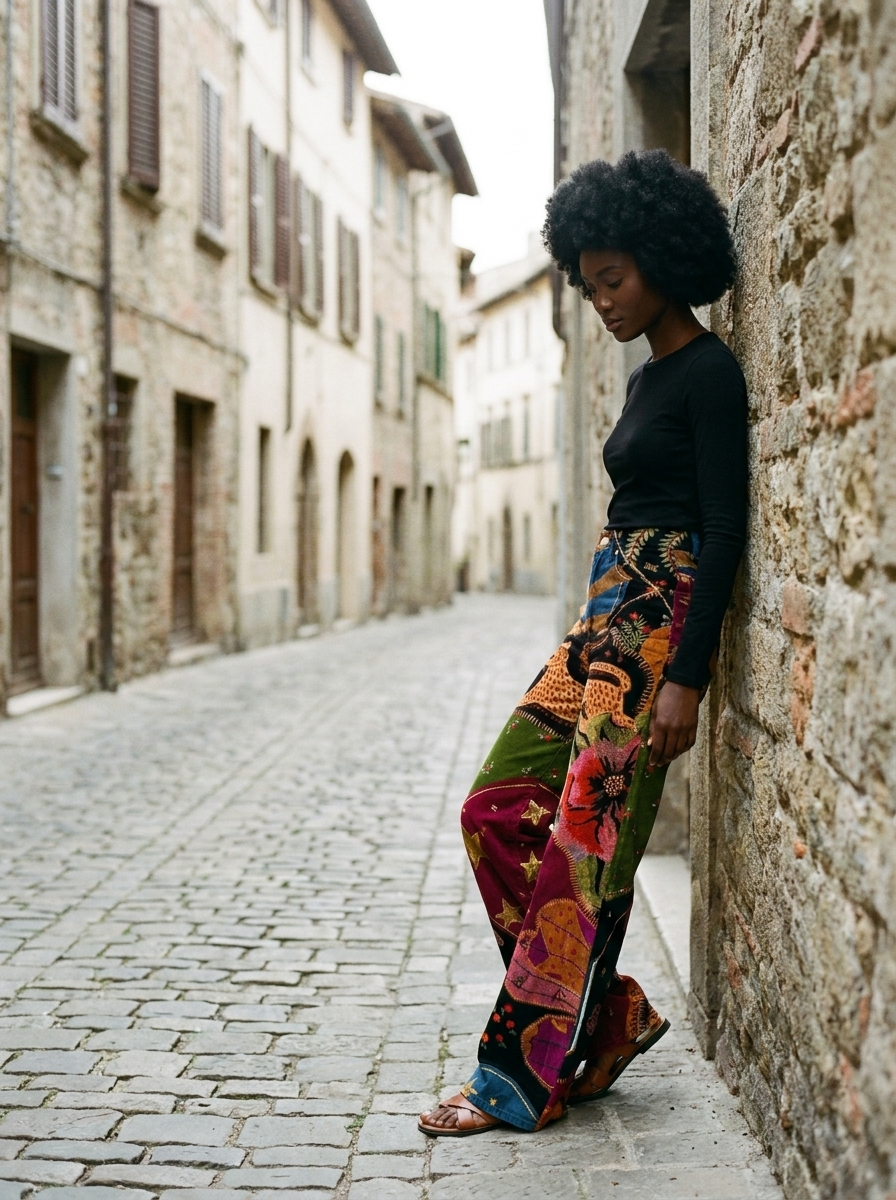 GABRIELLE - Artistic Wide-Leg Pants