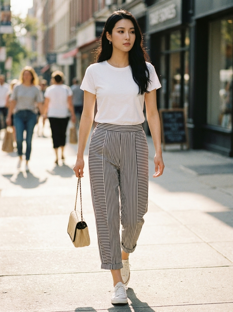 FLORIANE - Relaxed Boho Stripe Pants