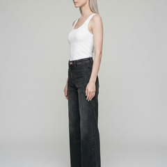 LOVIA Classic Retro Slim Fit High Waist Jeans in Black