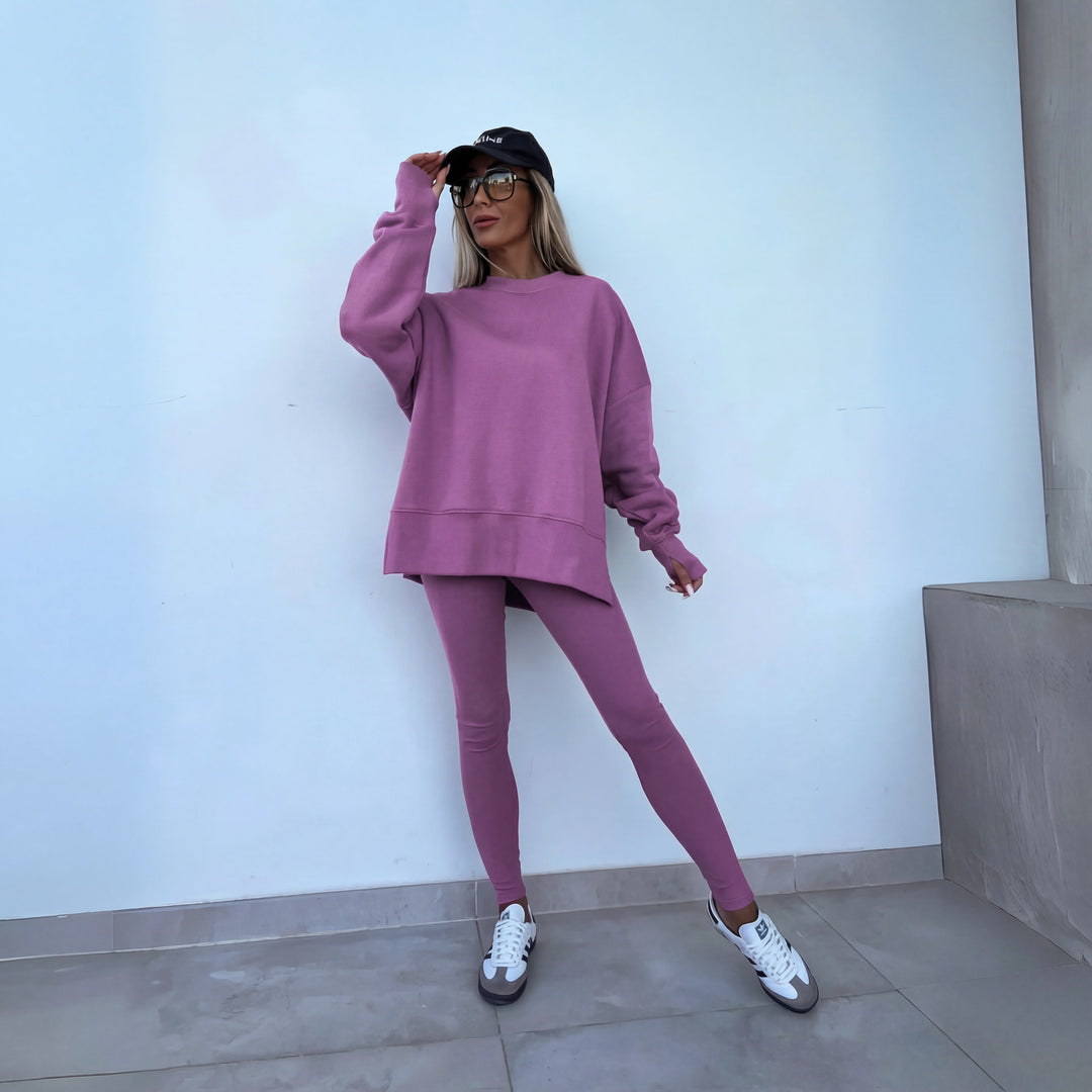 CATCHY - Long Sleeve Sweatshirt and Pants Set